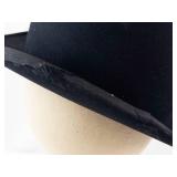 Black Felt Top Hat - Vintage Look