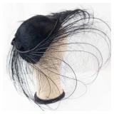 Norman Durand Original Fascinator Headpiece - Black Velvet Disk & Feathers