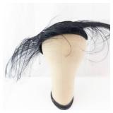 Norman Durand Original Fascinator Headpiece - Black Velvet Disk & Feathers