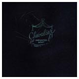 Harold Velvet Beret - Navy with Red Crown Accent, Minneapolis