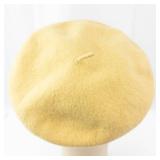 Vintage Beret - Yellow Wool Felt French Style Hat