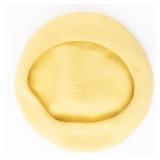 Vintage Beret - Yellow Wool Felt French Style Hat