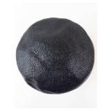 Hat - Woven Not Snakeskin Texture with Black Ribbon Accent