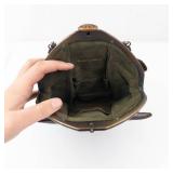 Ellen Larson Purse - Vintage Embossed Leather Frame with Floral Motif