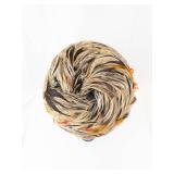 My Hats From HAROLD- Feathered Cloche Hat - Multicolor Feathers with Orange Ribbon