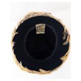 My Hats From HAROLD- Feathered Cloche Hat - Multicolor Feathers with Orange Ribbon