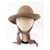 Betmar Brown Wool Felt Fedora Hat - 100% Wool, Wide Brim