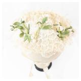 Fascinator Headpiece - Ivory Lace Floral with Ribbon Tie