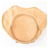 Vintage Beige Lacey Hat with Braided Crown and Ribbon Bow