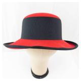 Betmar Red Felt Hat - Black Ribbon Band - Made in USA