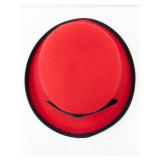Betmar Red Felt Hat - Black Ribbon Band - Made in USA