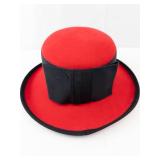 Betmar Red Felt Hat - Black Ribbon Band - Made in USA