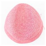 Betmar New York Pink Woven Straw Sun Bucket Hat with Band