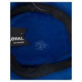 Sonni Lancasters Blue Felt Cloche Hat With Black Feather Accent