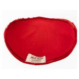 John W Thomas and Company Red Velvet Hat with Rhinestones - Minneapolis