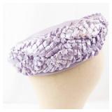 Clover Lane Lavender Braided Vintage Hat, Size 6?