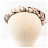 Beige Fabric Petal Headband Fascinator - Floral Hair Accessory