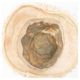 Hat - Vintage Ivory Floral Petal Crown with Veil - Union Made