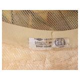 Hat - Vintage Ivory Floral Petal Crown with Veil - Union Made