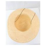 Straw Sun Hat with Black Ribbon Bow - Wide Brim Beach/Outdoor Hat for Summer