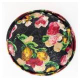 Cutts Floral Brocade Hat - Black Floral Tapestry with Mesh Interior