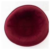 Burgundy Velvet Felt Hat - Wide Brim Fedora Style