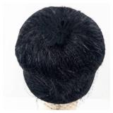 Boutique New York Montreal Black Velvet Cloche Hat with Net Veil