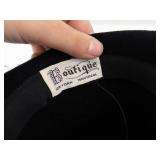 Boutique New York Montreal Black Velvet Cloche Hat with Net Veil