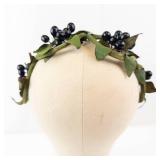 Hatnip Berry Crown Unique Headband With Black Berries - An Original Hatnip Design