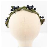 Hatnip Berry Crown Unique Headband With Black Berries - An Original Hatnip Design