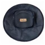 Clover Lane Black Velvet Cloche Hat with Net Overlay and Bow