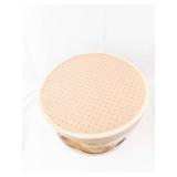 Dried Floral Arrangement in Pink Polka Dot Hatbox