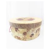 MENDELSSOHN & M Round Hat Box - Floral & Music Print, La Serenade & Beethoven