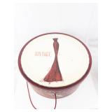 Vintage Cinema Round Hat Box - Decorative Storage with High Heel Design