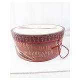 Vintage Cinema Round Hat Box - Decorative Storage with High Heel Design