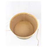 Dobbs Round Hat Box with Carriage Scene - Vintage Decorative Tin