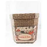 Foreman & Clark Hexagonal Hat Storage Box - Patterned Vintage Decor