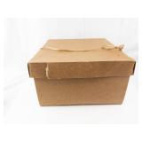 Vintage Brown Kraft Cardboard Box with Lid & Twine Closure