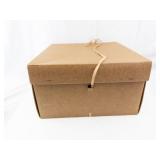 Vintage Brown Kraft Cardboard Box with Lid & Twine Closure