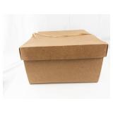 Vintage Brown Kraft Cardboard Box with Lid & Twine Closure