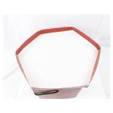 AXCESS - Hexagonal Red Gift/Hat Box with Lid & Black Rope Handles