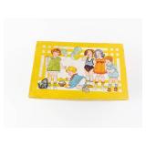 Infant Leather Baby Shoes - Vintage Lace-Up, ~3in Length, with Yellow Box