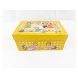 Infant Leather Baby Shoes - Vintage Lace-Up, ~3in Length, with Yellow Box