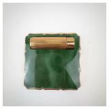 FRATTON Compact - Vintage Gold-Tone with Built-In Lipstick Tube and Mirror