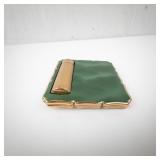 FRATTON Compact - Vintage Gold-Tone with Built-In Lipstick Tube and Mirror