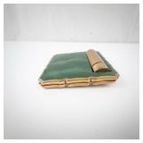 FRATTON Compact - Vintage Gold-Tone with Built-In Lipstick Tube and Mirror