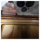 Powder Compact - Vintage Gold-Tone Square Case with Built-In Mirror & Puff