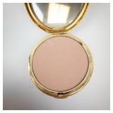 Estee Lauder New York London Round Gold Powder Compact - Pink Powder, Mirror, 2 1/4 in