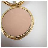 Estee Lauder New York London Round Gold Powder Compact - Pink Powder, Mirror, 2 1/4 in