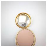 Estee Lauder New York London Round Gold Powder Compact - Pink Powder, Mirror, 2 1/4 in